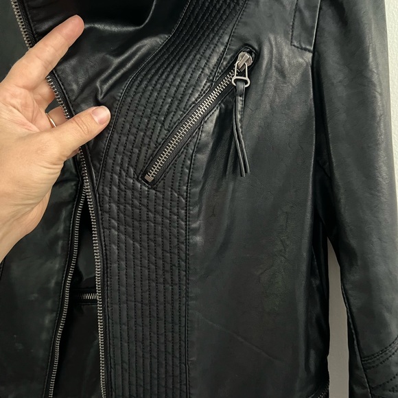 Up on a Tuesday Black Vegan Leather Jacket - Picture 3 of 7
